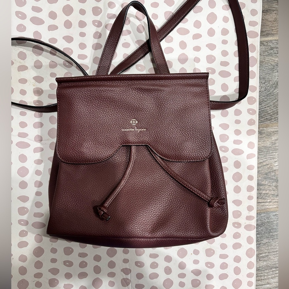 Nanette lepore burgundy backpack